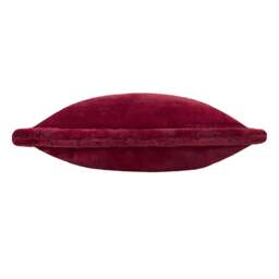 Rackhams Kallu Faux Fur Cushion Cover - Berry - 45cm x 45cm - Berry - 100% Polyester - thumbnail 2