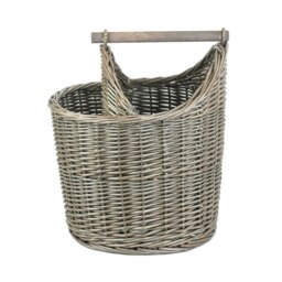 Rackhams Antique Wash Wicker Bathroom Storage Basket - thumbnail 2