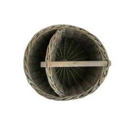 Rackhams Antique Wash Wicker Bathroom Storage Basket - thumbnail 3