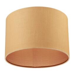 Rackhams Designer Soft Apricot Cream Textured Linen Fabric Circular Lamp Shade - thumbnail 4