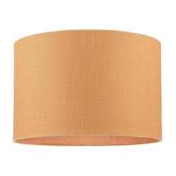 Rackhams Designer Soft Apricot Cream Textured Linen Fabric Circular Lamp Shade - thumbnail 1