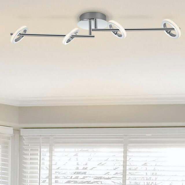 Rackhams Holdon 4 Ring Adjustable Integrated LED Spotlight - Chrome - image 1