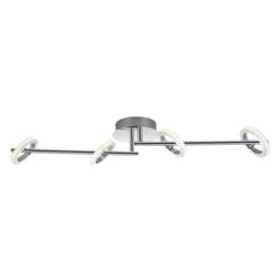Rackhams Holdon 4 Ring Adjustable Integrated LED Spotlight - Chrome - thumbnail 3
