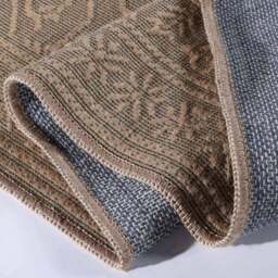 Rackhams Vintage Border Beige Jute Looking Washable Rug - 120X170 cm - thumbnail 5