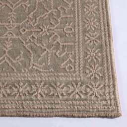 Rackhams Vintage Border Beige Jute Looking Washable Rug - 120X170 cm - thumbnail 4