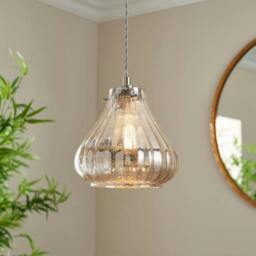 Rackhams Keto Pendant Light Shade Clear Glass - thumbnail 1