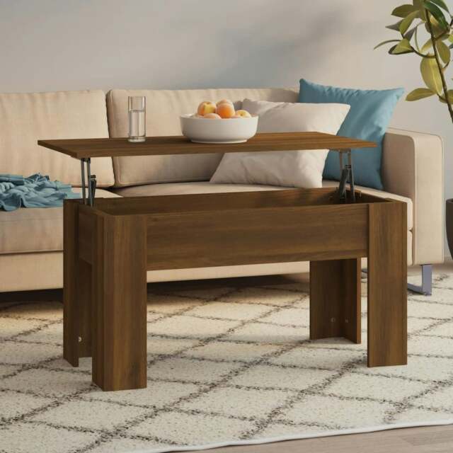 Rackhams Coffee Table Brown Oak 101x49x52 cm Engineered Wood