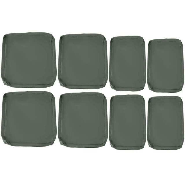 Rackhams Replacement Cushion Cover Garden Rattan Patio Furniture Seat Cover Polyester Outdoor Deep Grey- No Cushion Included - Deep Grey - image 1