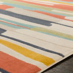 Rackhams City-Modern Orange Yellow Grey Graphic Rug - 60 x 90 cm - thumbnail 4