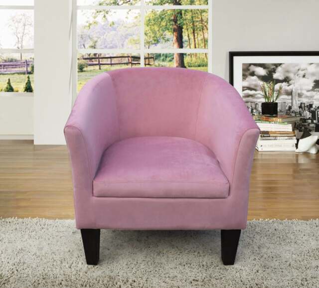 Rackhams Brushed Velvet Tub Chair - A Chic and Comfortable Accent Piece for Your Living Room - Pink