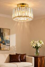 Rackhams Crystal Mount Ceiling Light - Black - thumbnail 3