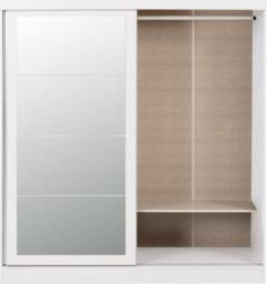 Rackhams Nevada 2 Door Sliding Wardrobe - White Gloss - thumbnail 5