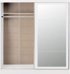 Rackhams Nevada 2 Door Sliding Wardrobe - White Gloss - thumbnail 4