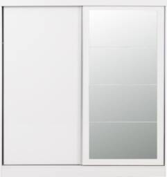 Rackhams Nevada 2 Door Sliding Wardrobe - White Gloss - thumbnail 3