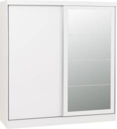 Rackhams Nevada 2 Door Sliding Wardrobe - White Gloss - thumbnail 2