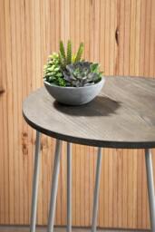 Rackhams District 3 Piece Silver Frame Bar Table Stool Set - thumbnail 4