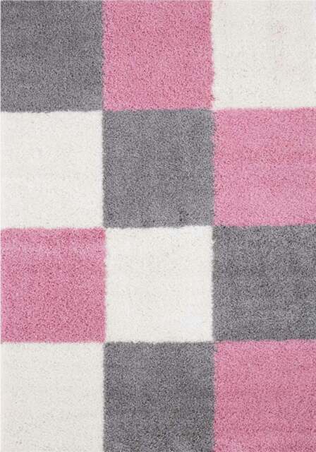 Rackhams Myshaggy Geometric Pink Rug - 200X290 cm - image 1