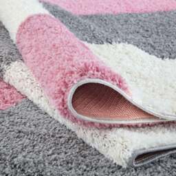 Rackhams Myshaggy Geometric Pink Rug - 200X290 cm - thumbnail 3