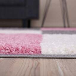 Rackhams Myshaggy Geometric Pink Rug - 200X290 cm - thumbnail 5