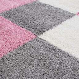 Rackhams Myshaggy Geometric Pink Rug - 200X290 cm - thumbnail 2