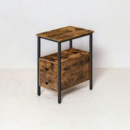 Rackhams Slim Bedside Table with 2 Drawers - thumbnail 3
