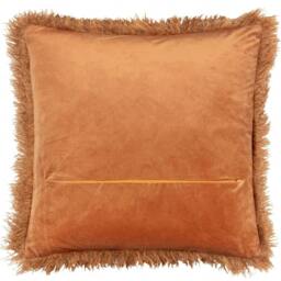 Rackhams Rowan Faux Fur Cushion Cover - Ginger - 50cm x 50cm - Ginger - 100% Polyester - thumbnail 3