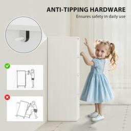 Rackhams 4-Drawer Bathroom Cabinet, Freestanding Narrow Cabinet, White - Bathroom cabinet - 1 - 29W x 29D x 83H cm - thumbnail 5