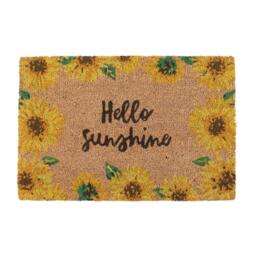 Rackhams Sunflower Hello Sunshine Natural Coir Welcome Doormat - thumbnail 2