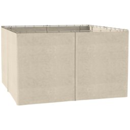 Rackhams 3 x 4(m) Universal Gazebo Replacement Sidewall Set, 4 Panels, Beige - Beige - Polyester - 352 x 205 cm - thumbnail 2