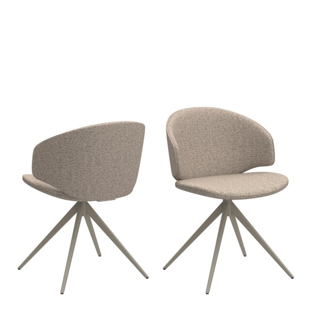 Rackhams Ella Swivel Beige Dining Chair - 1 - image 1