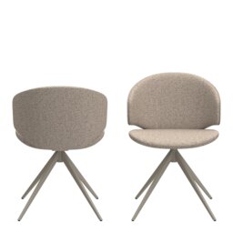 Rackhams Ella Swivel Beige Dining Chair - 1 - thumbnail 2