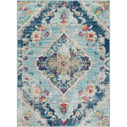 Rackhams Floransa-Vintage Blue Beige Grey Pink Traditional Boho Rug - 200 x 275 cm - thumbnail 2
