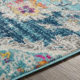 Rackhams Floransa-Vintage Blue Beige Grey Pink Traditional Boho Rug - 200 x 275 cm - thumbnail 3
