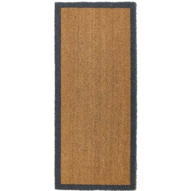 Rackhams Eco-Friendly Brown & Grey Coir Outdoor Mat - 55X125 cm - image 1