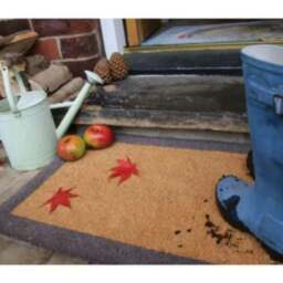 Rackhams Eco-Friendly Brown & Grey Coir Outdoor Mat - 55X125 cm - thumbnail 3