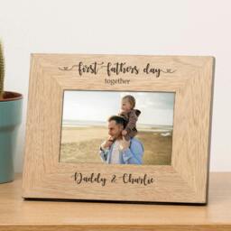 Rackhams 'First Fathers Day Together' Wooden Picture Frame - 6x4cm - thumbnail 2