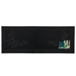 Rackhams Foliage Scraper Rubber Pin Patio Doormat, 45x120cm, Black - thumbnail 1