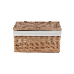Rackhams Light Steamed Cotton Lined Wicker Storage Basket - Small - thumbnail 3