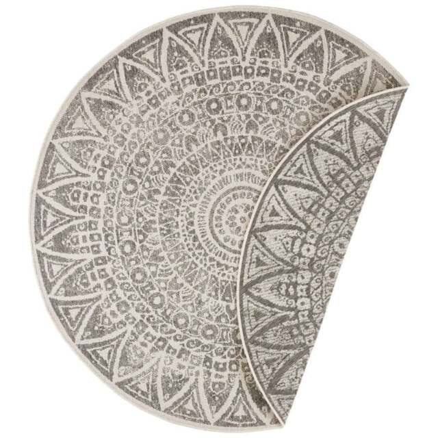 Rackhams Indoor - Outdoor Round Lilja Vintage Grey Rug - Ø 100 cm - image 1