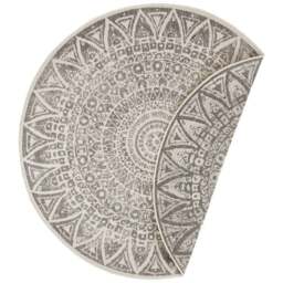 Rackhams Indoor - Outdoor Round Lilja Vintage Grey Rug - Ø 100 cm - thumbnail 1