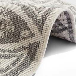 Rackhams Indoor - Outdoor Round Lilja Vintage Grey Rug - Ø 100 cm - thumbnail 2
