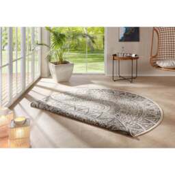 Rackhams Indoor - Outdoor Round Lilja Vintage Grey Rug - Ø 100 cm - thumbnail 3