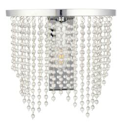 Rackhams Rain Polished Chrome Wall Light with Crystal Droplets - thumbnail 4