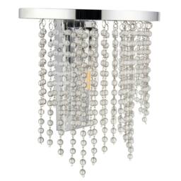 Rackhams Rain Polished Chrome Wall Light with Crystal Droplets - thumbnail 2