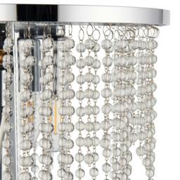 Rackhams Rain Polished Chrome Wall Light with Crystal Droplets - thumbnail 6