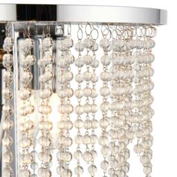Rackhams Rain Polished Chrome Wall Light with Crystal Droplets - thumbnail 5