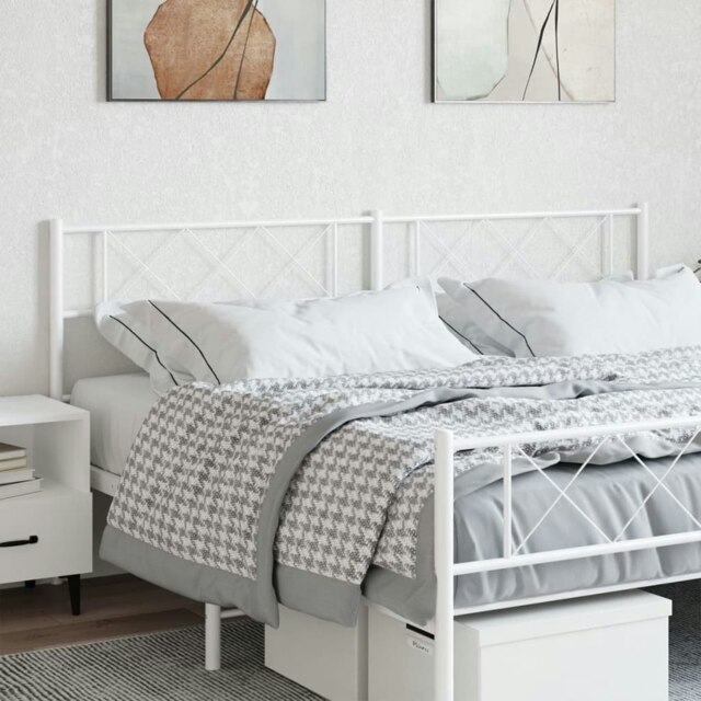 Rackhams Metal Headboard White 187x90 cm - image 1