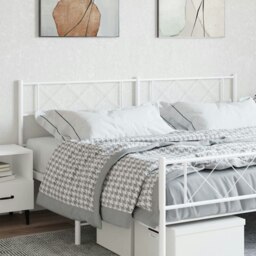 Rackhams Metal Headboard White 187x90 cm - thumbnail 1