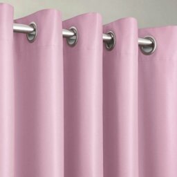 Rackhams Manhattan Thermal Blackout Ready Made Eyelet Curtains - 112cm x 137cm - Pink