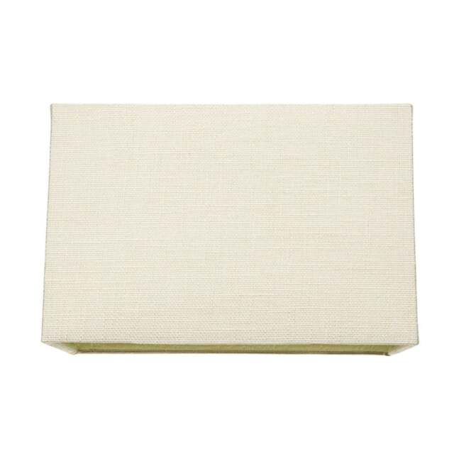 Rackhams Contemporary and Sleek Cream Linen Fabric Rectangular Lamp Shade 60w Maximum - image 1